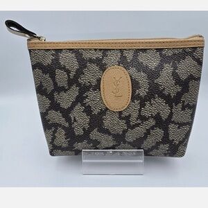 Yves Saint Laurent Authentic Giraffe pattern mini cosmetic pouch